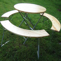 Beer tent set made of wood