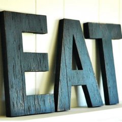 Wooden decorative letters