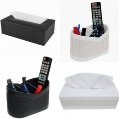 Tissue box and remote holder